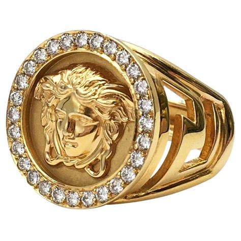 versace ring 750 medusa|Versace Medusa head ring.